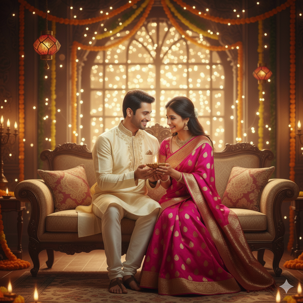 Gemini AI Photo Prompt: 10 Diwali Family Prompt