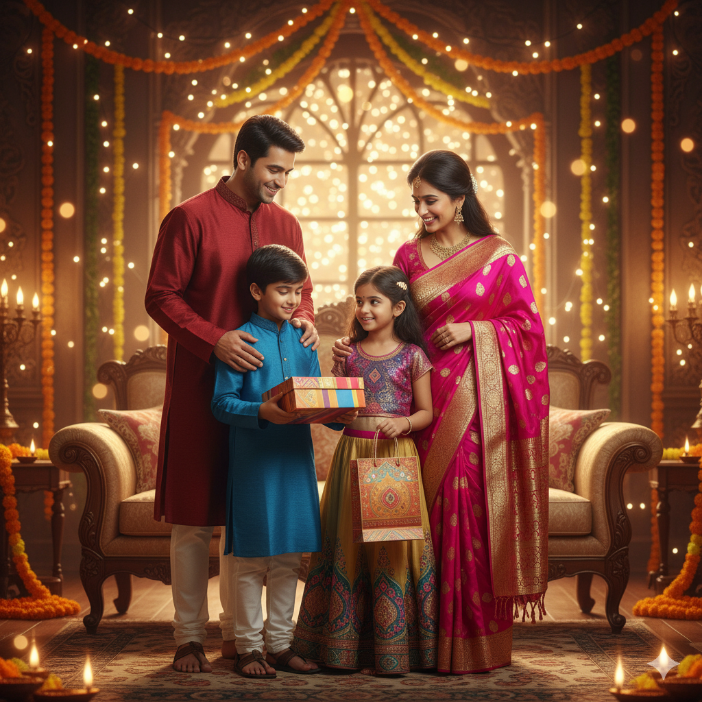Gemini AI Photo Prompt: 10 Diwali Family Prompt